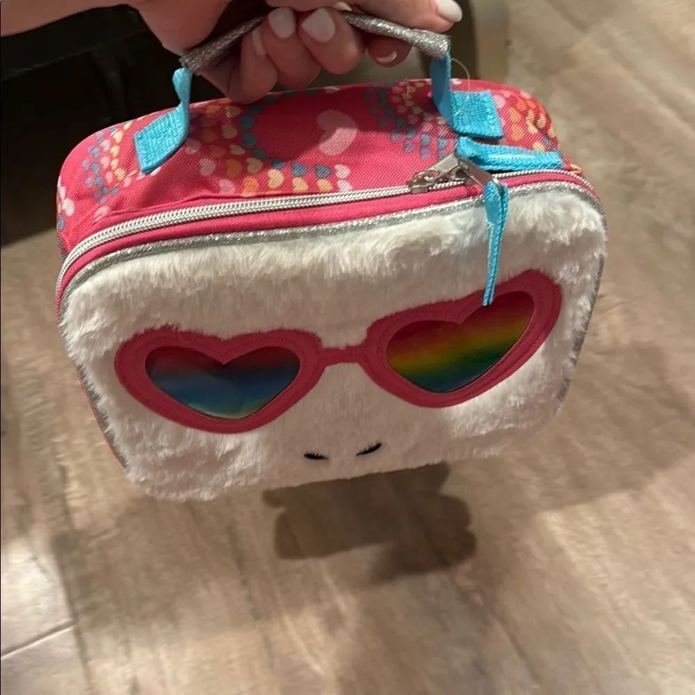 Kids' Fuzzy Heart Sunglasses Bag